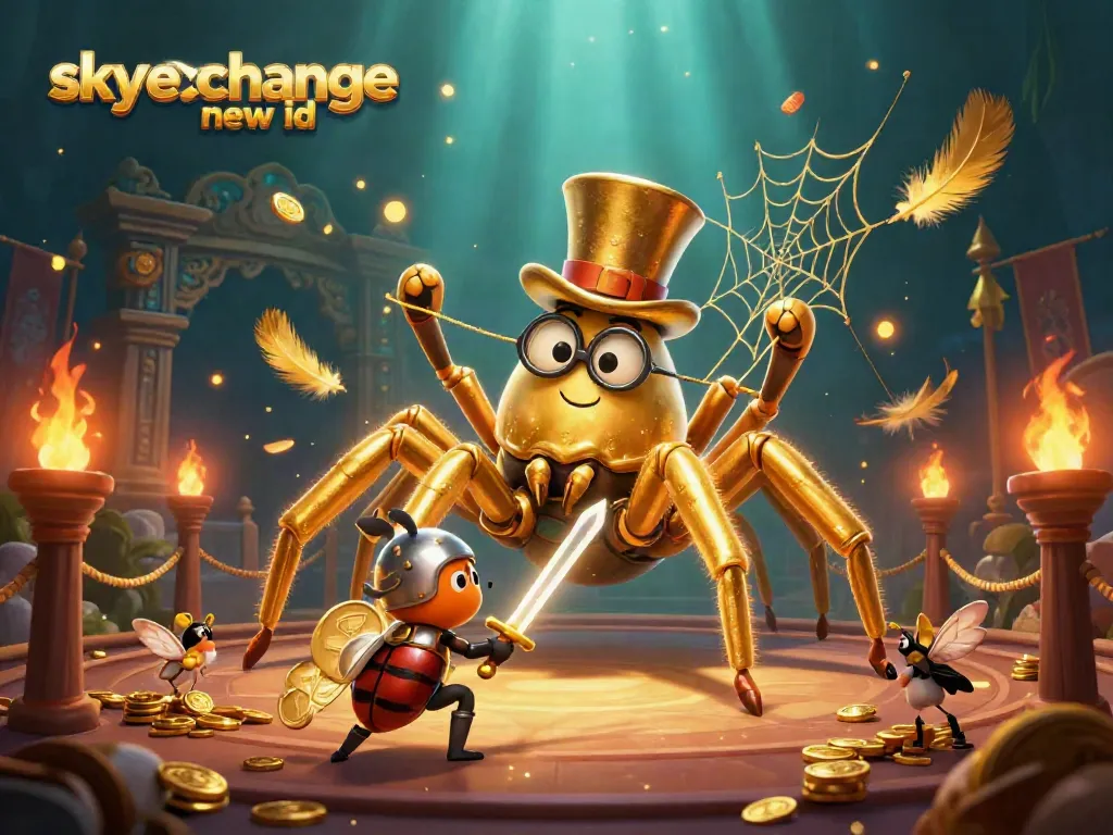 Engage in thrilling gameplay with a vibrant scene featuring a skyexchange new id surrounded by enchanting casino elements and characters.