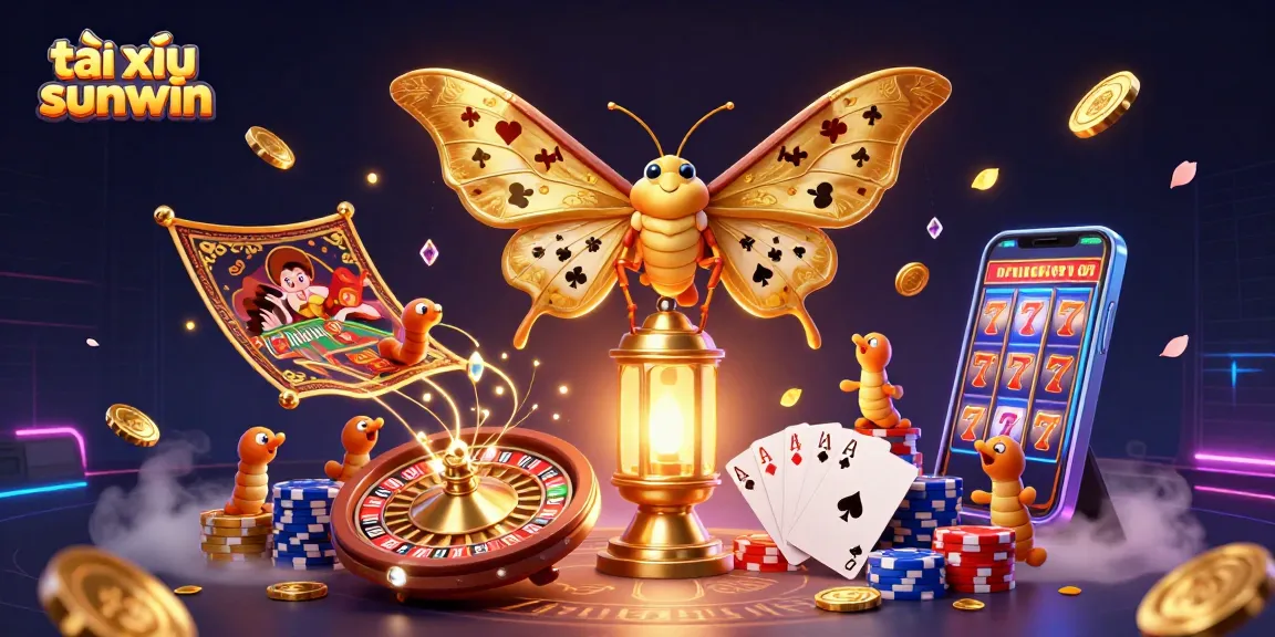 Engage in tài xỉu sunwin with this visually stunning 3D illustration of thrilling casino elements.
