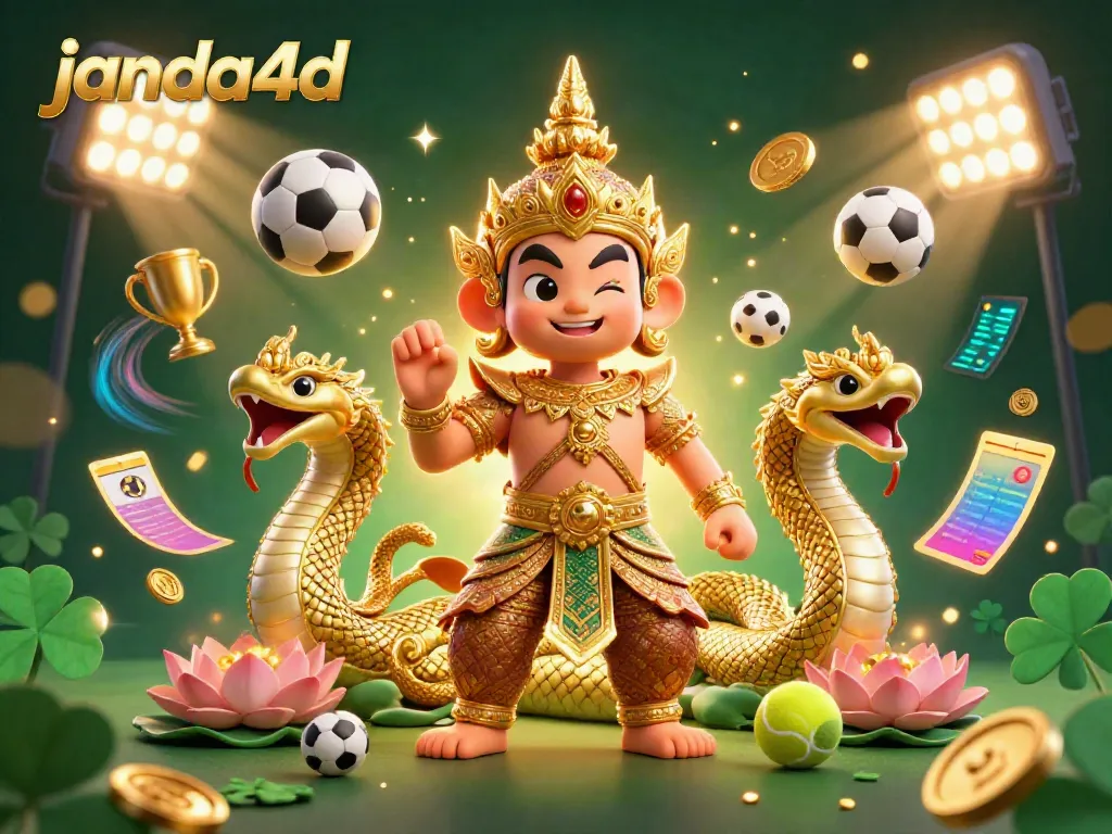Menangkan pengalaman taruhan olahraga di janda4d dengan ilustrasi 3D dinamis yang menampilkan penjaga kuil.