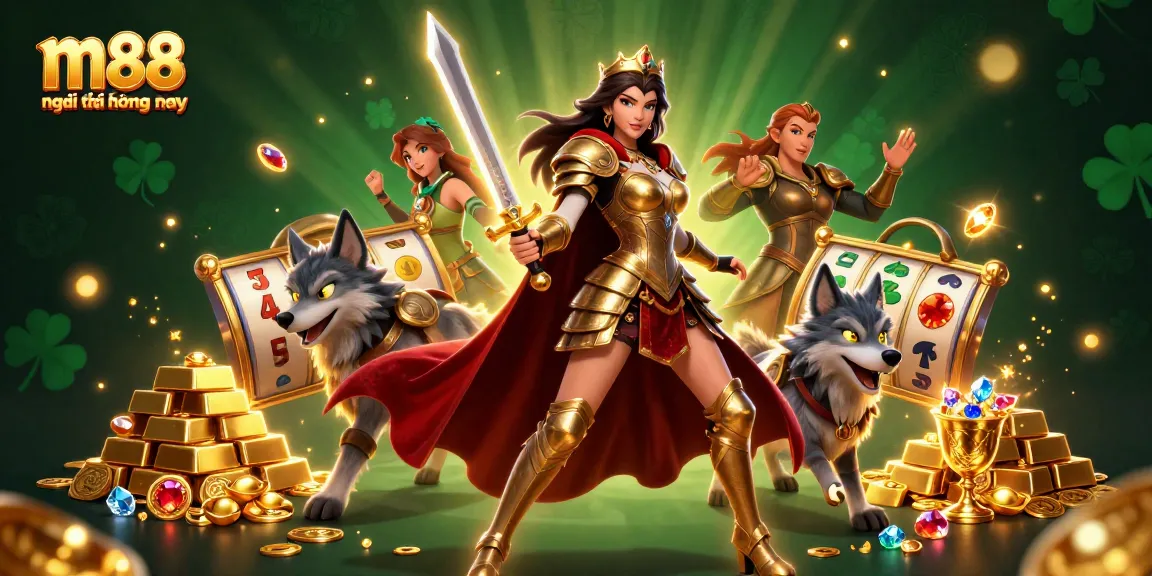 Trải nghiệm m88 mới nhất hôm nay với những cuộn slot thú vị và kho báu trong minh họa sống động này