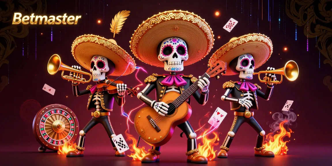 Experience the excitement of Betmaster with a vibrant mariachi band in a lively casino scene.