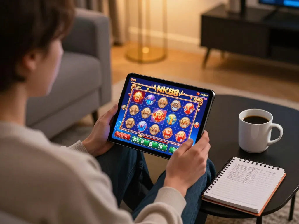 Using the NK88 platform for strategic betting to avoid nk88 lừa đảo, player engaging with vibrant online games