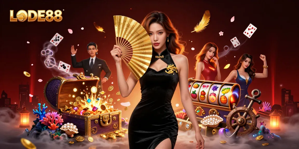 Engage with LODE88's thrilling casino experience, featuring dynamic slot reels and captivating gameplay.