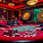 Exciting gameplay at MB66 casino with poker chips and roulette wheel in action.