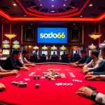 Experience the thrill of SODO66 at a luxurious casino poker table.
