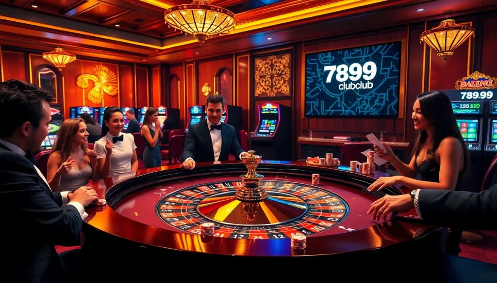 Exciting casino gameplay at 789club with roulette and vibrant chips