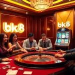 Players engage in thrilling bets at a stylish casino, highlighting the importance of bk8 login in a seamless gaming experience.