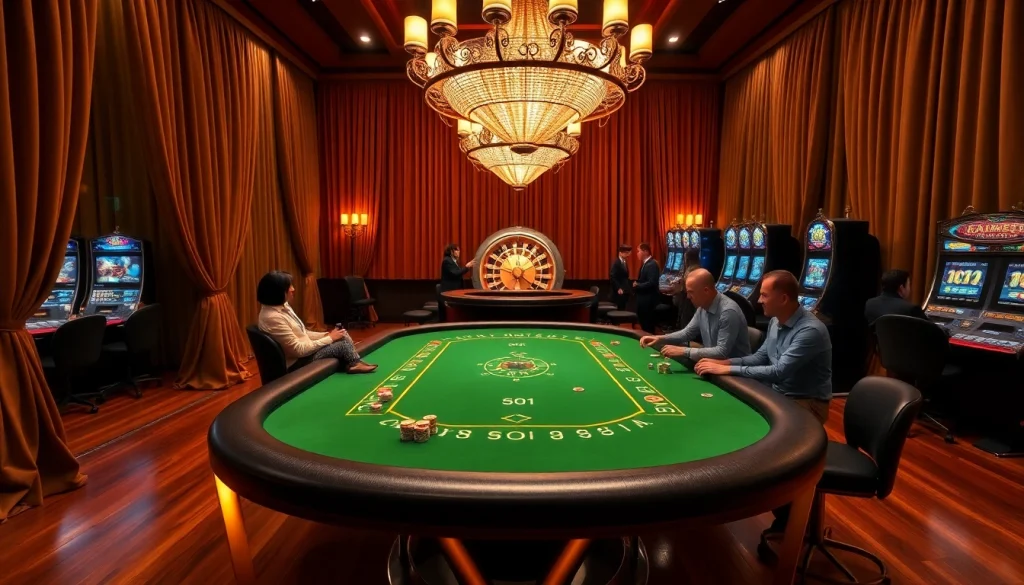 Experience the luxury and excitement of SOIBET with vibrant casino visuals and gaming action.