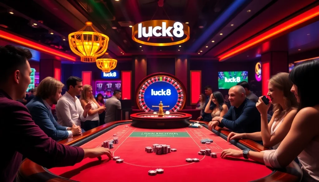 Experience an exhilarating game atmosphere at luck8 with vibrant tables and thrilling action.