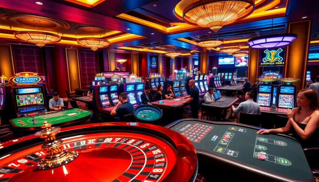 Players experiencing excitement at a vibrant casino featuring xx88.promo games and betting options.