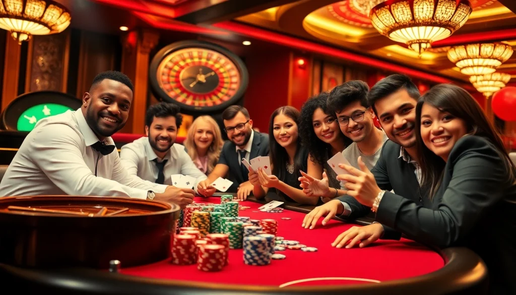 Players engaging at a stunning KK55 poker table, showcasing vibrant chips and intense gameplay.