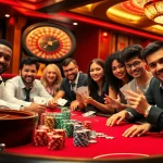 Players engaging at a stunning KK55 poker table, showcasing vibrant chips and intense gameplay.